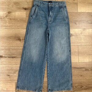 KHAITE Blue Wide Leg Jeans